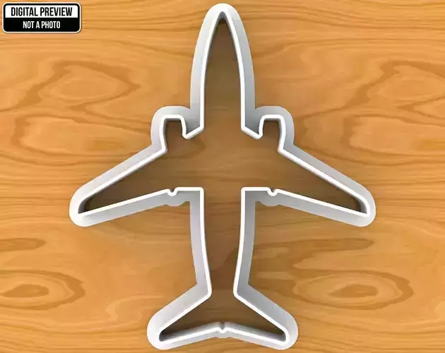 Boeing 737 Aircraft Dough Fondant Cookie Cutter 3D print model