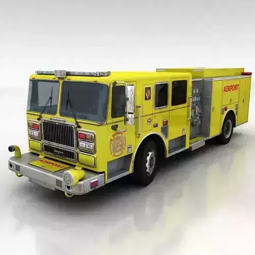 firetruck 1 fire truck Low-poly 3D model