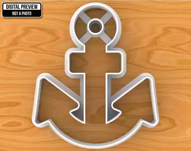 Anchor Cookie Cutter 3D print model