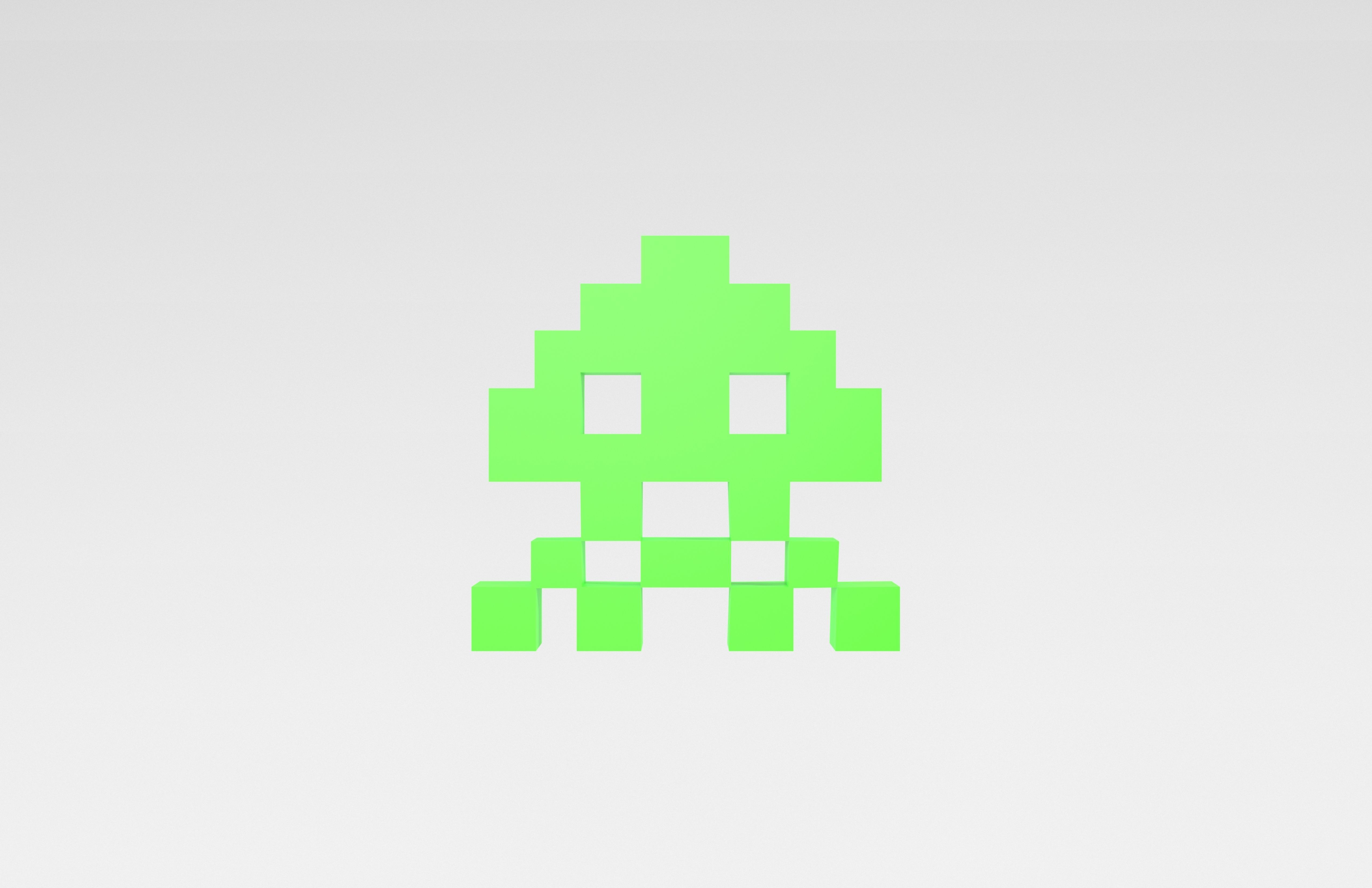 Space Invaders v1 001 Low-poly 3D model_1