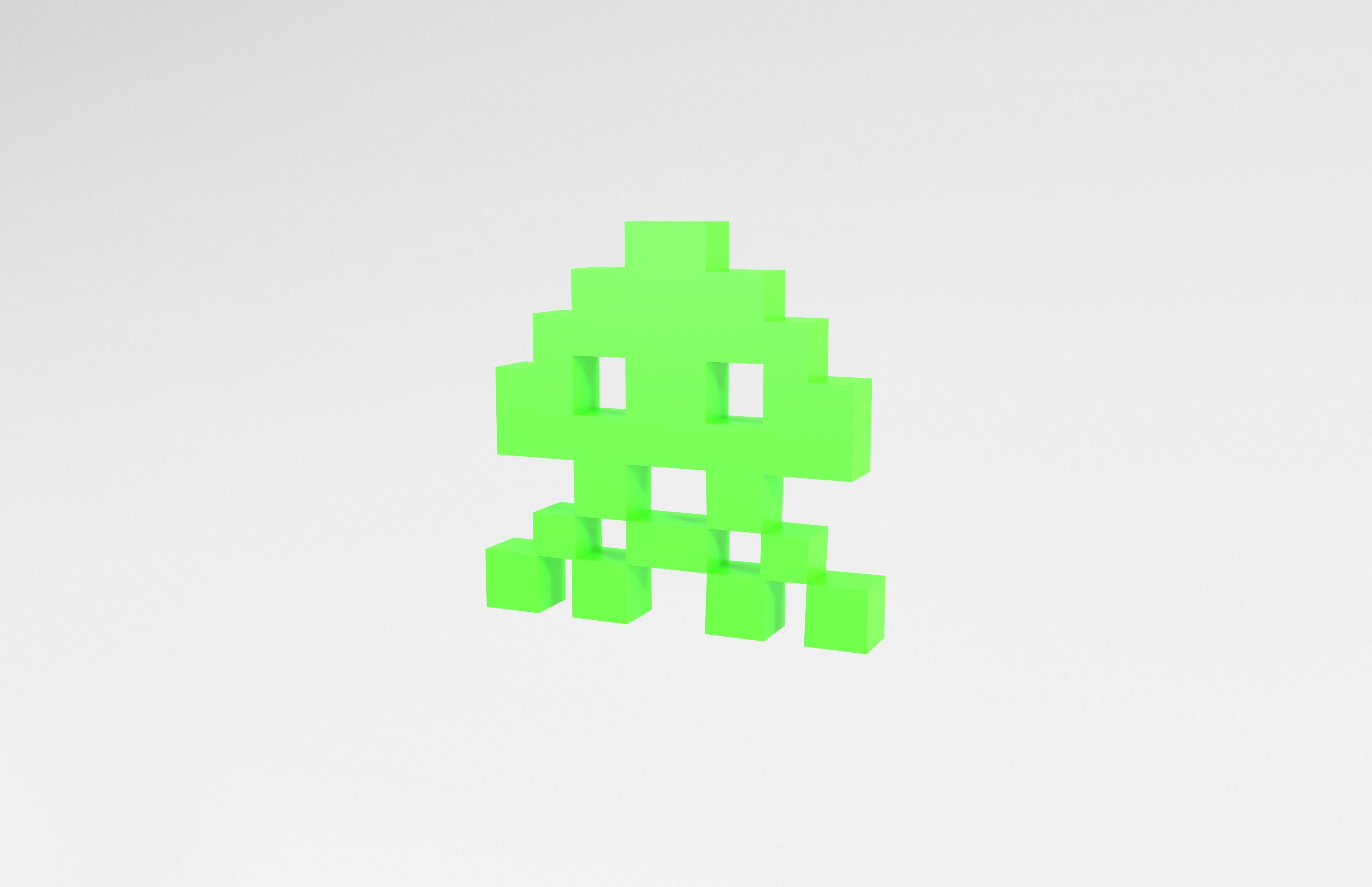 Space Invaders v1 001 Low-poly 3D model_2