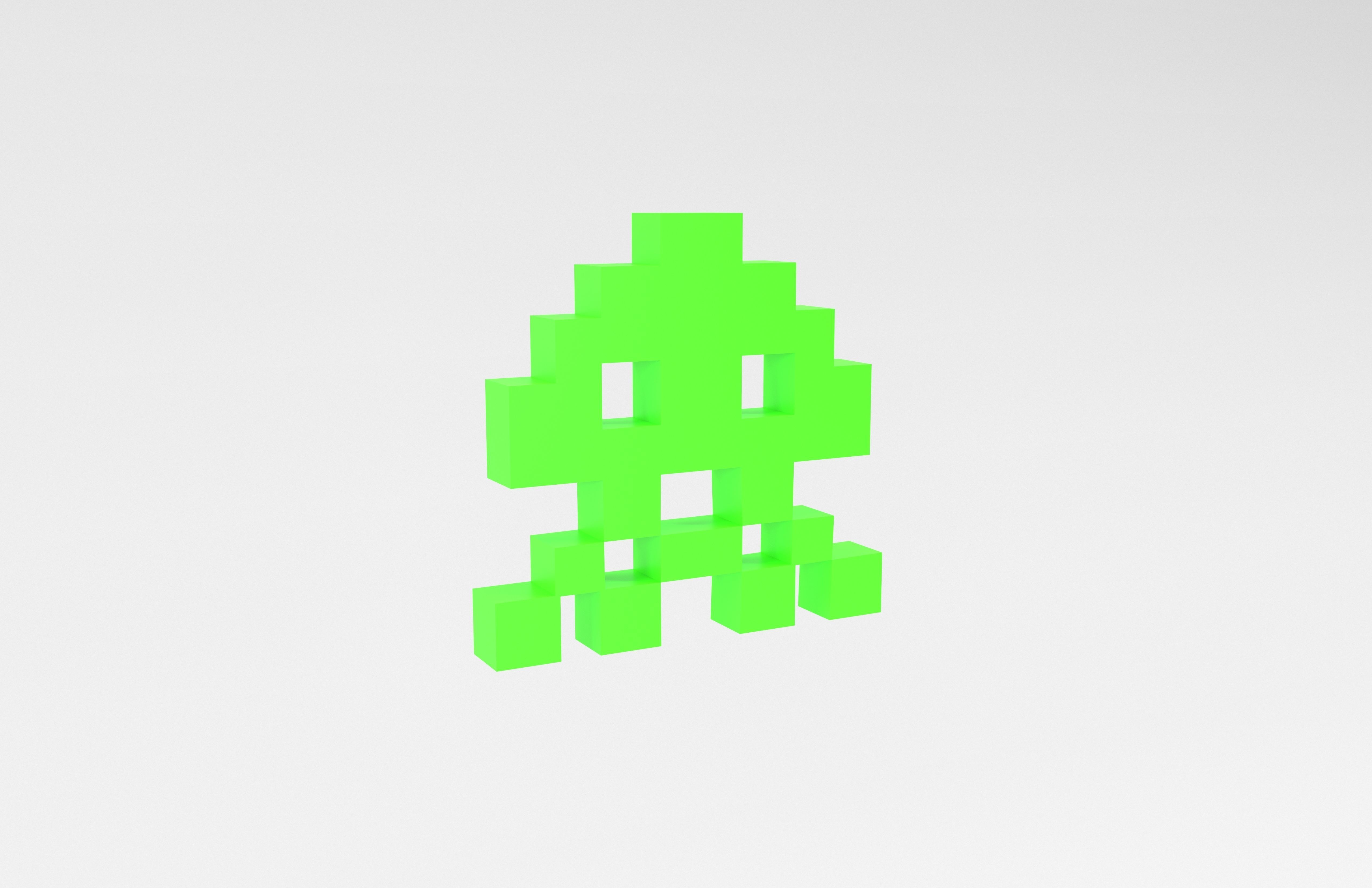 Space Invaders v1 001 Low-poly 3D model_3