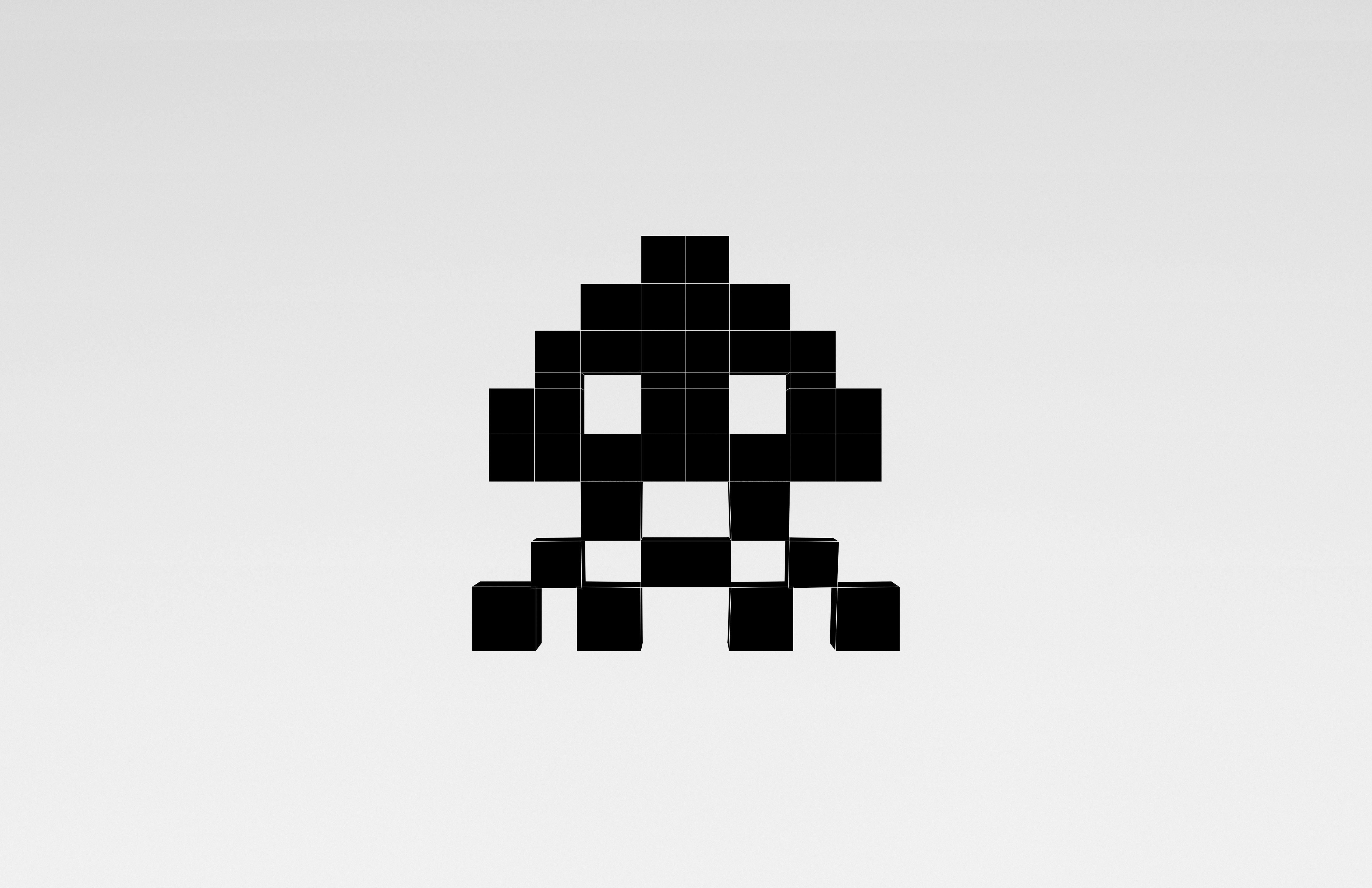 Space Invaders v1 001 Low-poly 3D model_5