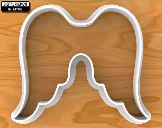 Angel Wings Cookie Cutter 3D print model