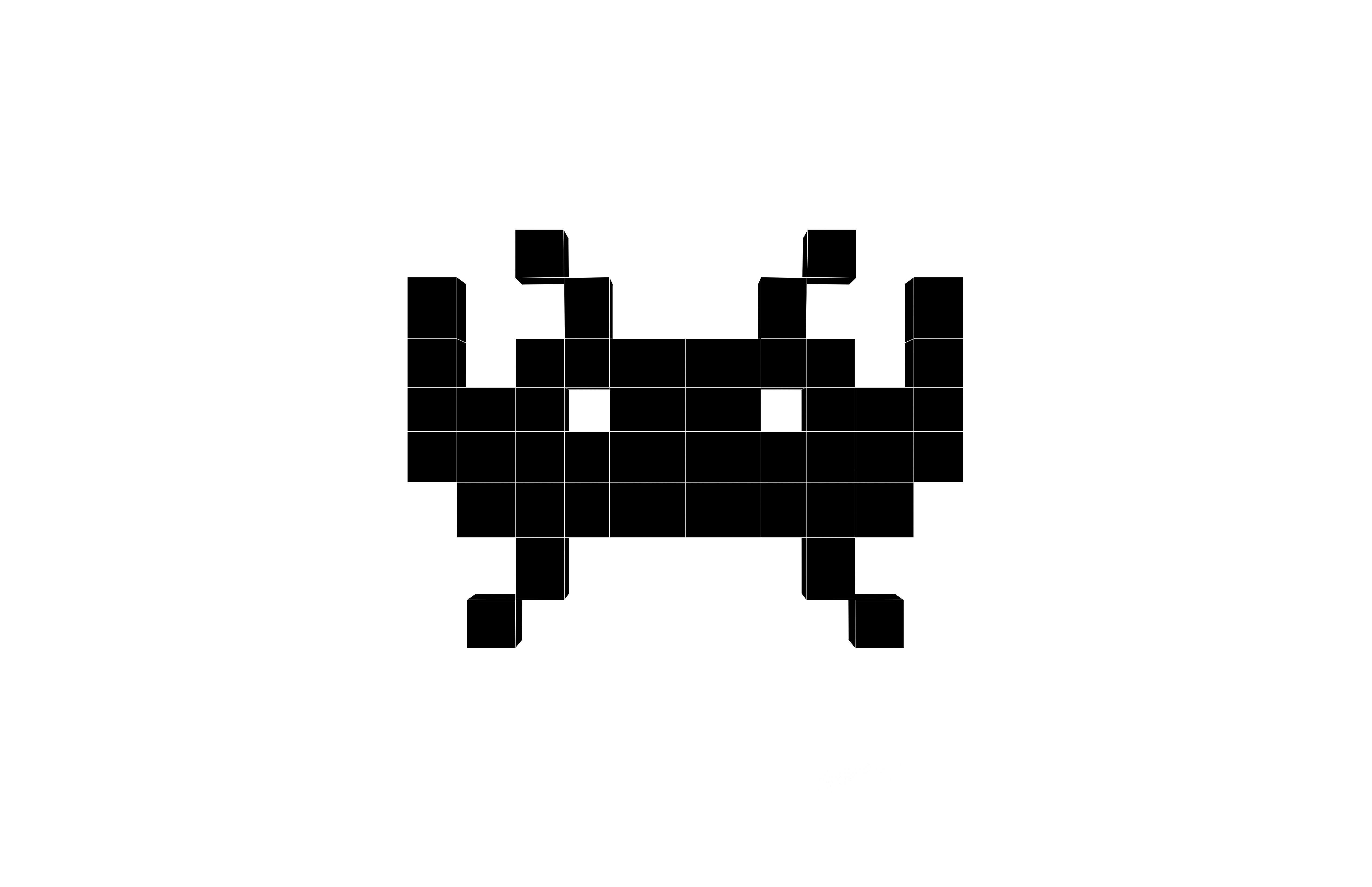 Space Invaders v2 001 Low-poly 3D model_5