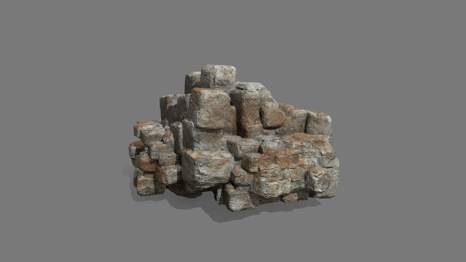 Stone Set piece of rock Low-poly 3D model_19