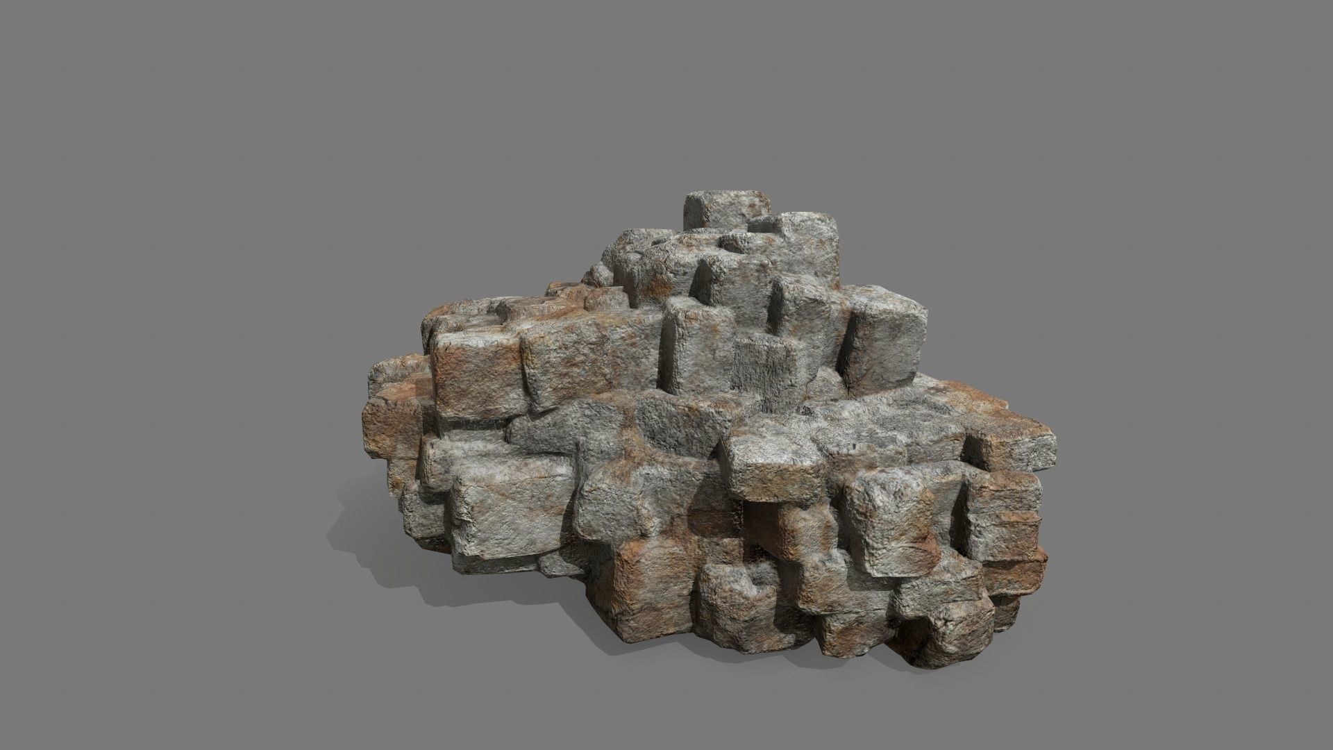 Stone Set piece of rock Low-poly 3D model_16