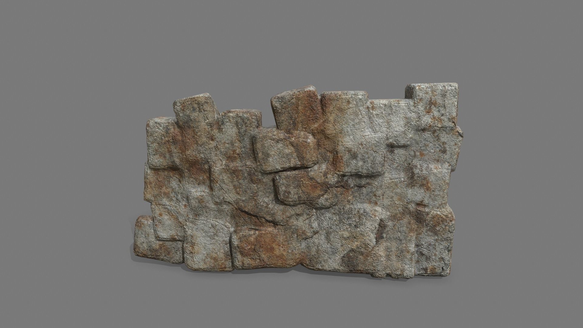 Stone Set piece of rock Low-poly 3D model_6