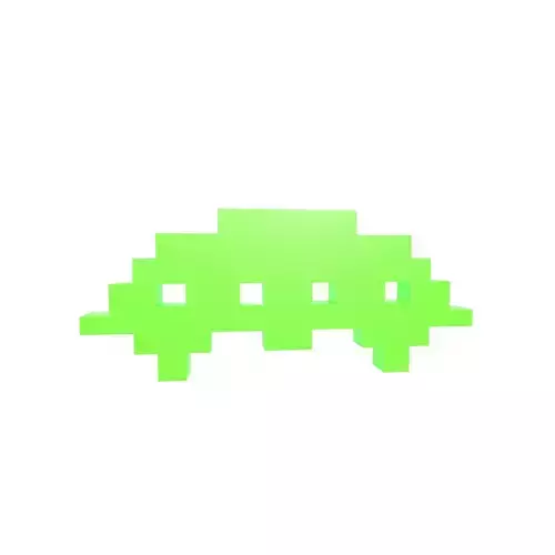 Space Invaders v4 001 Low-poly 3D model