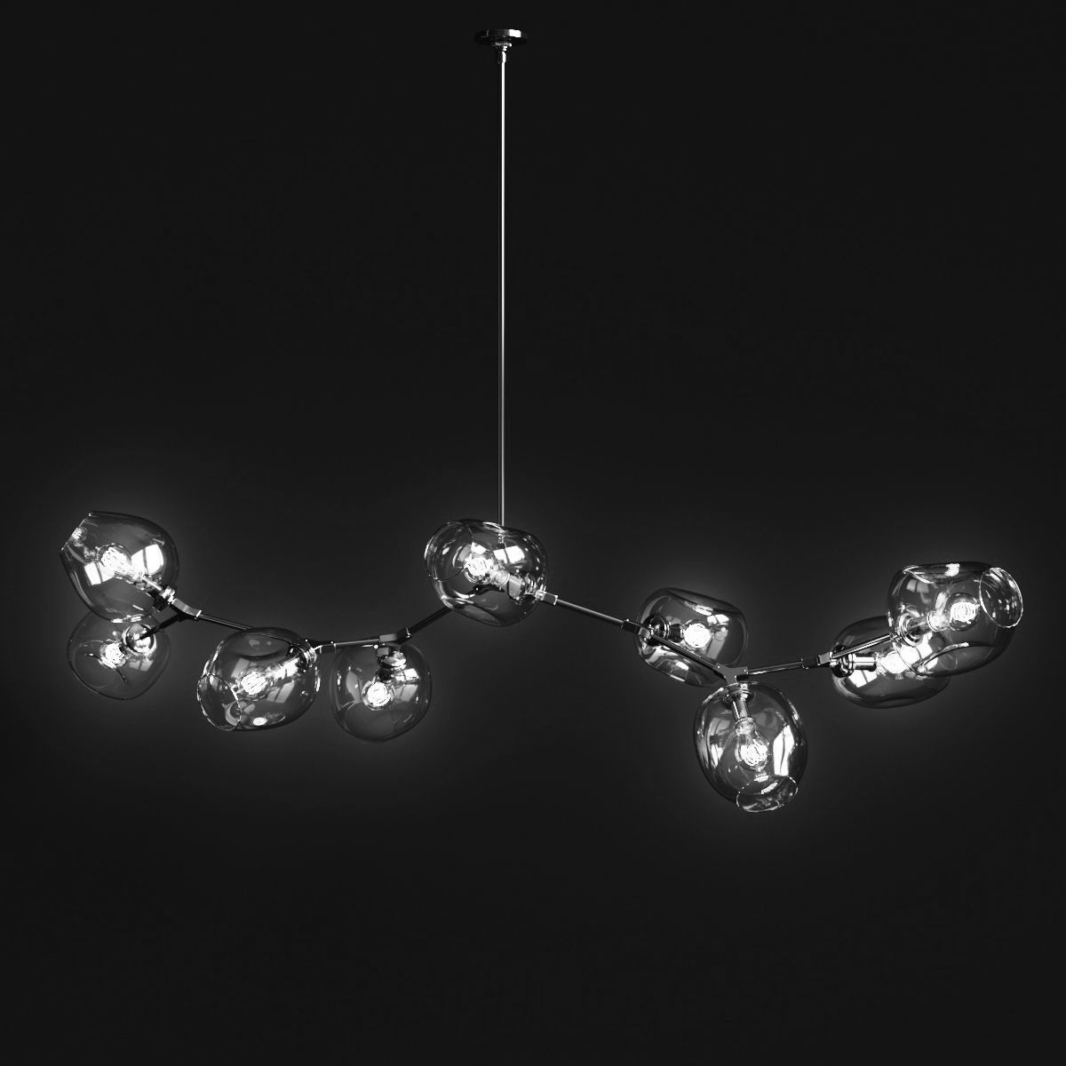 Branching bubble 9 lamps 2 3D model_4