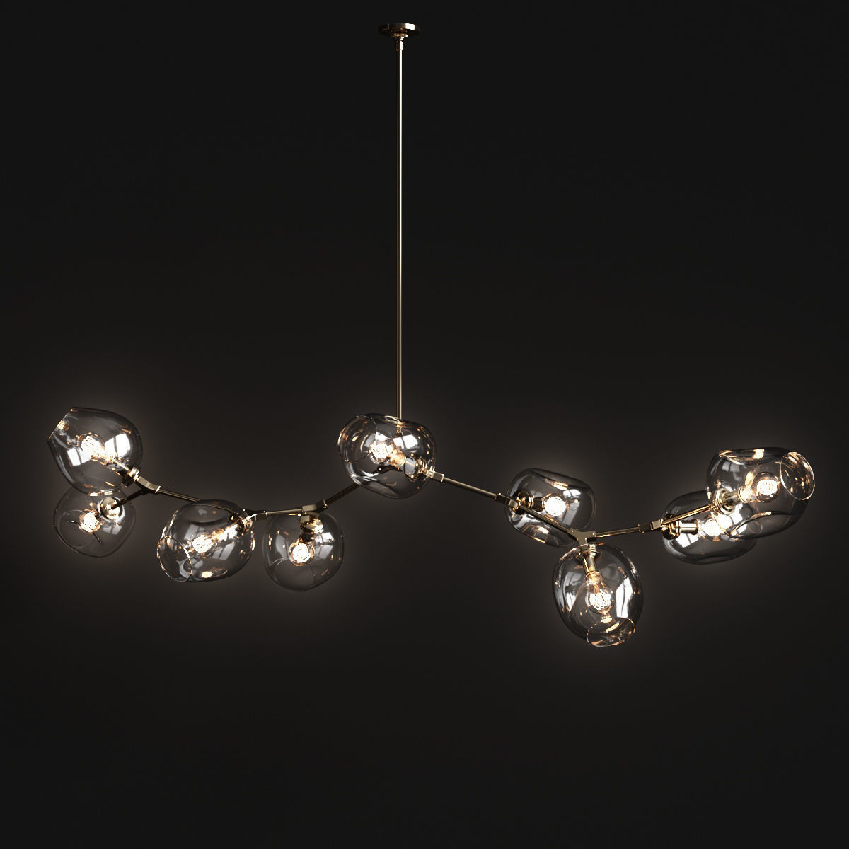 Branching bubble 9 lamps 2 3D model_1