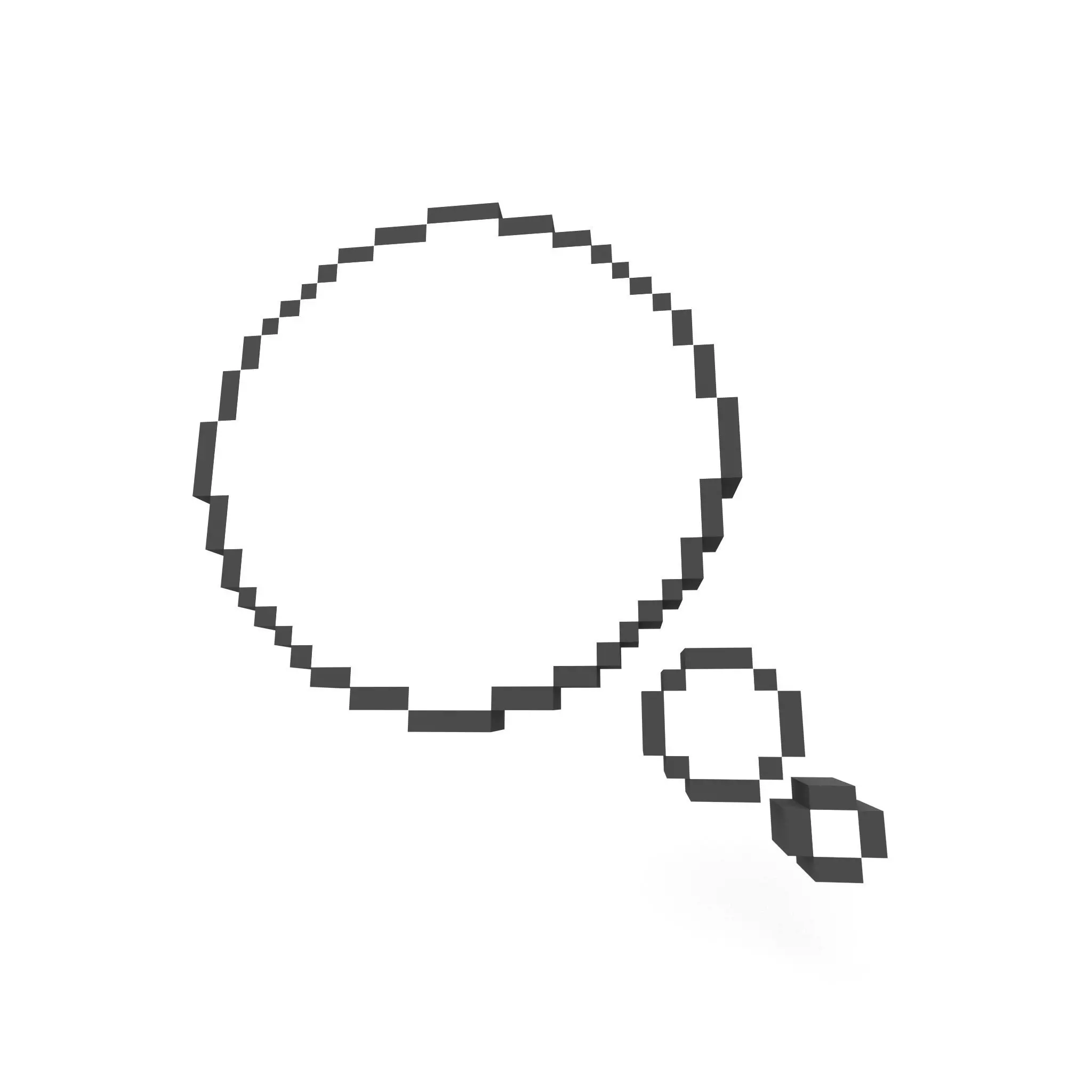 Pixel Speech Bubbles v1 001 Low-poly 3D model_0