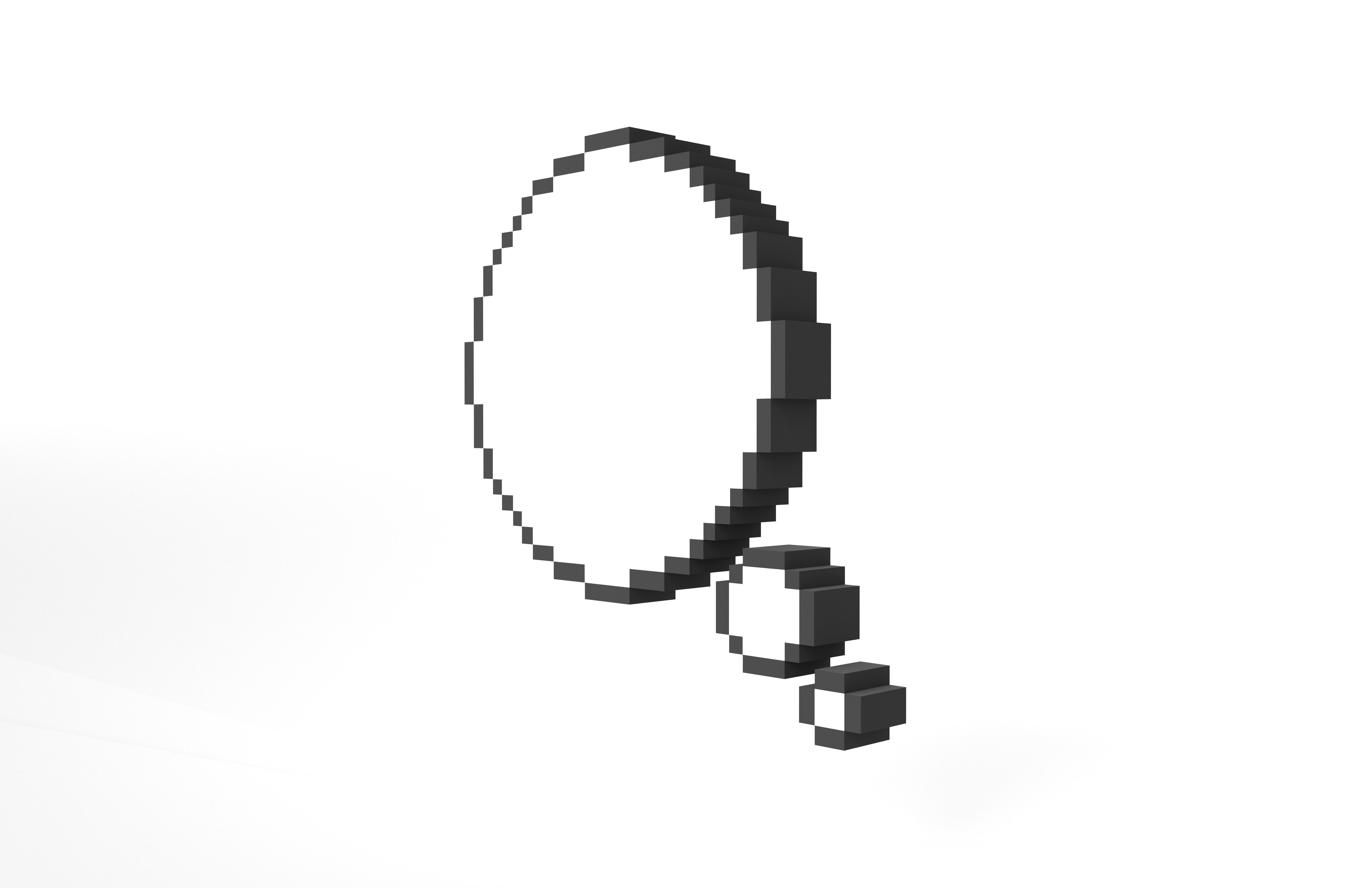 Pixel Speech Bubbles v1 001 Low-poly 3D model_2