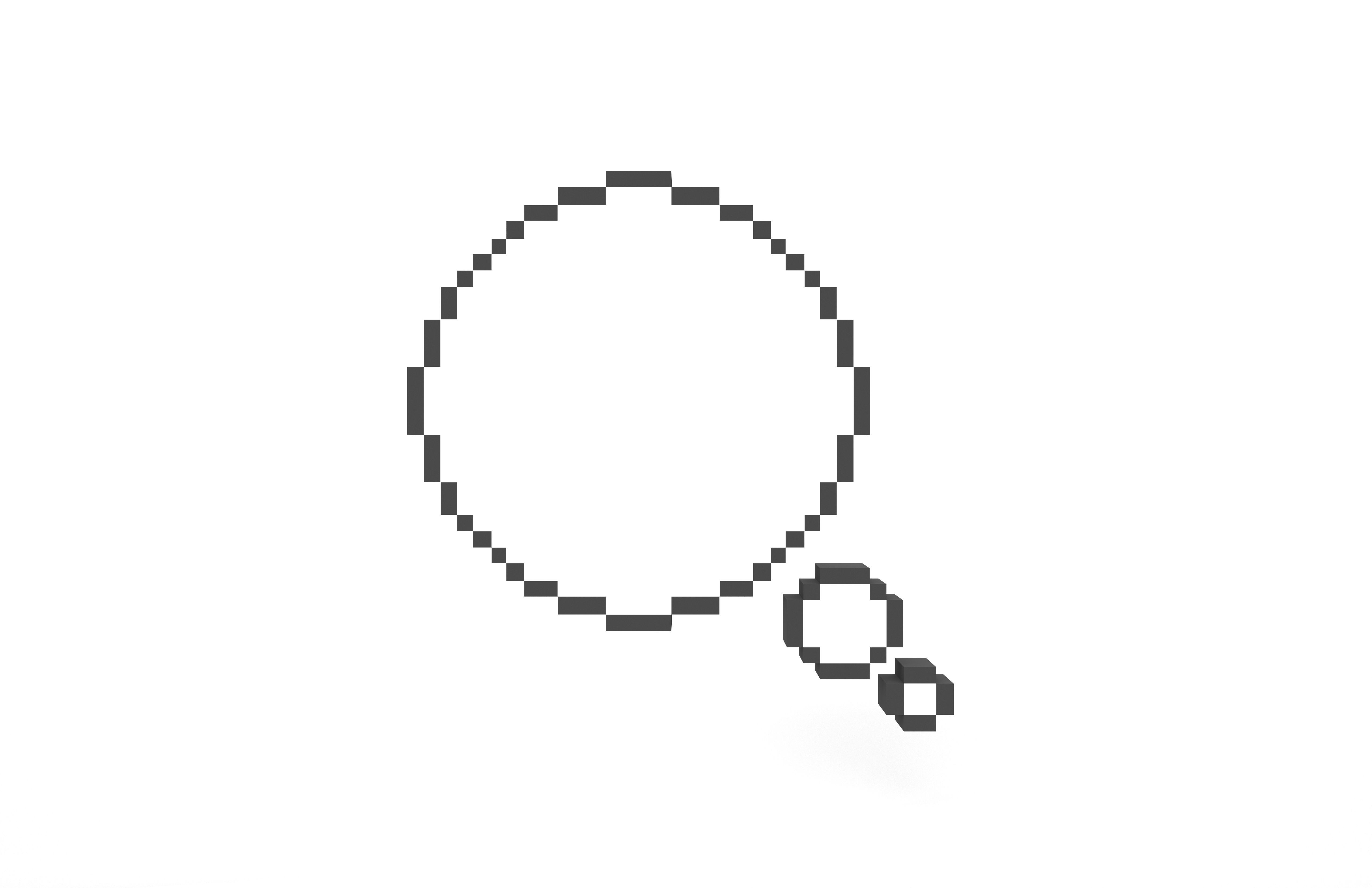 Pixel Speech Bubbles v1 001 Low-poly 3D model_1