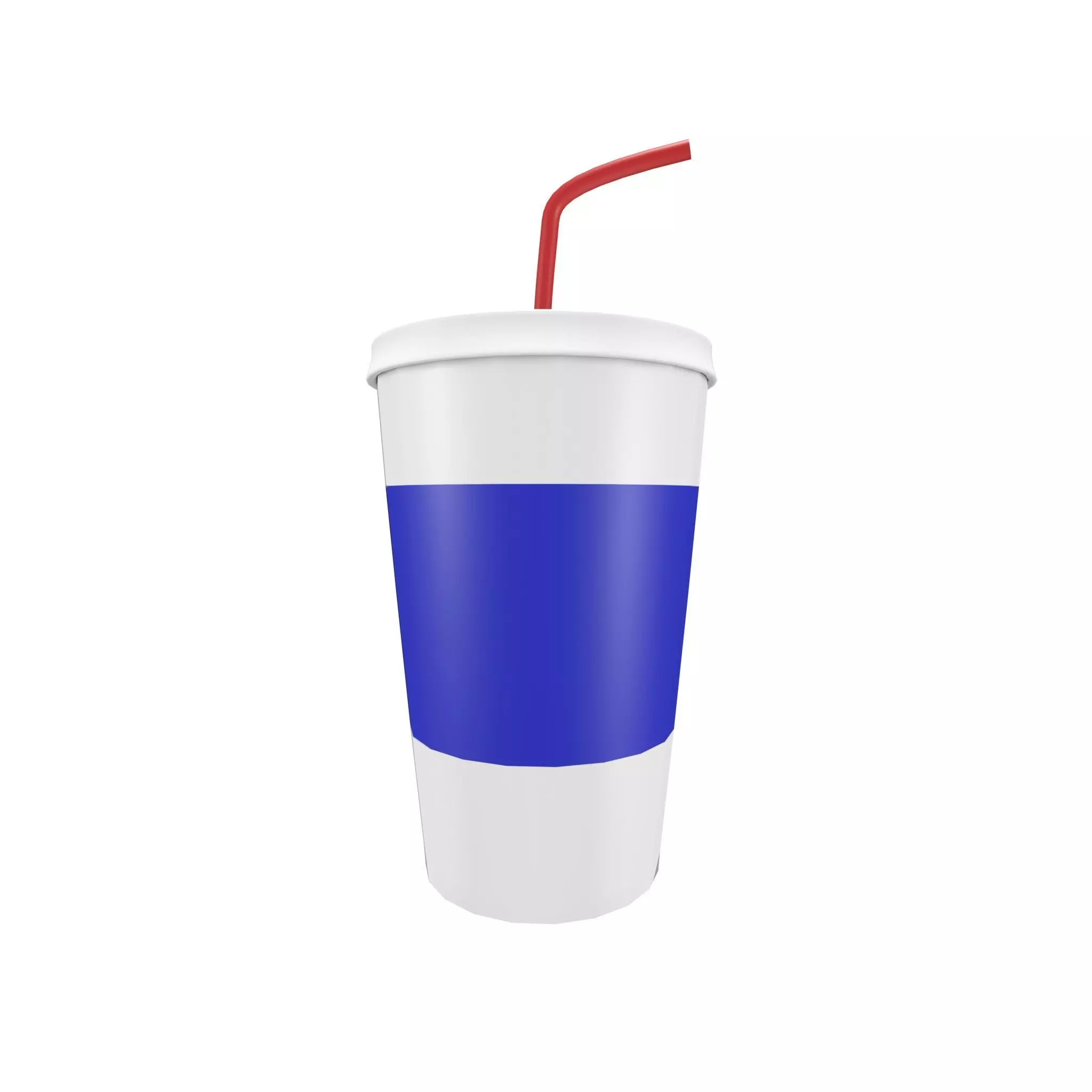 Cup With Straw v1 004 Low-poly 3D model_0