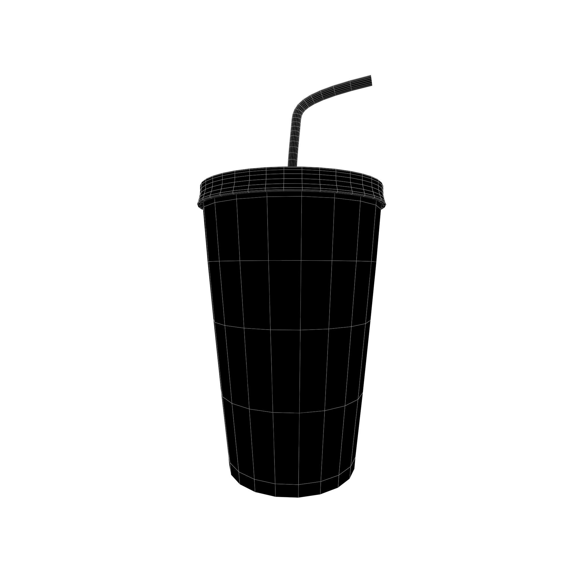 Cup With Straw v1 004 Low-poly 3D model_4