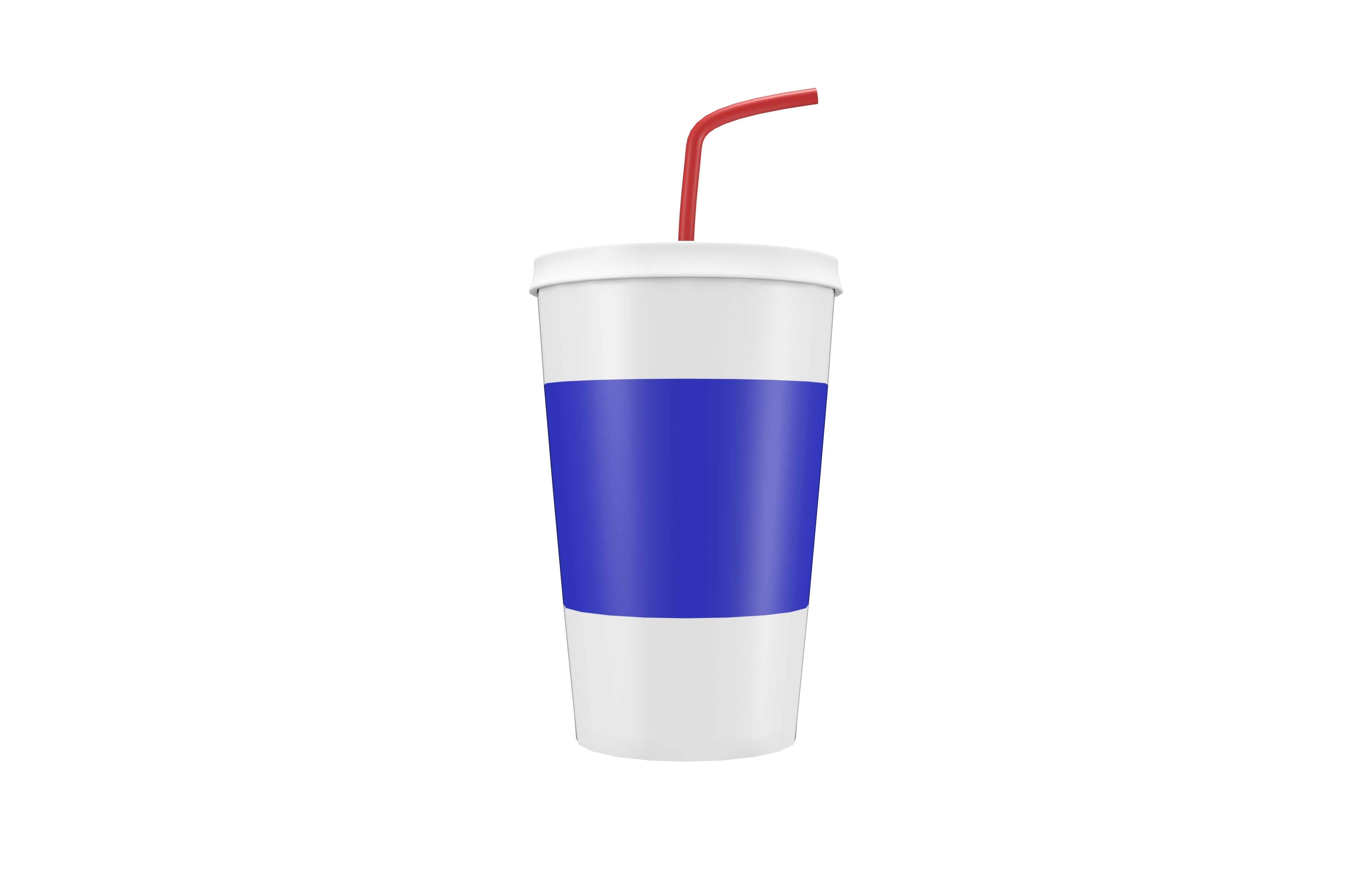 Cup With Straw v1 004 Low-poly 3D model_2