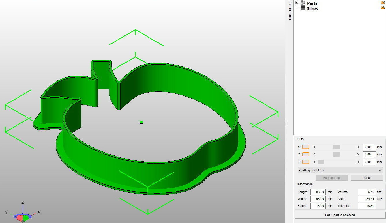 Apple Cookie Cutter 3D print model_2