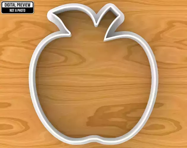 Apple Cookie Cutter 3D print model