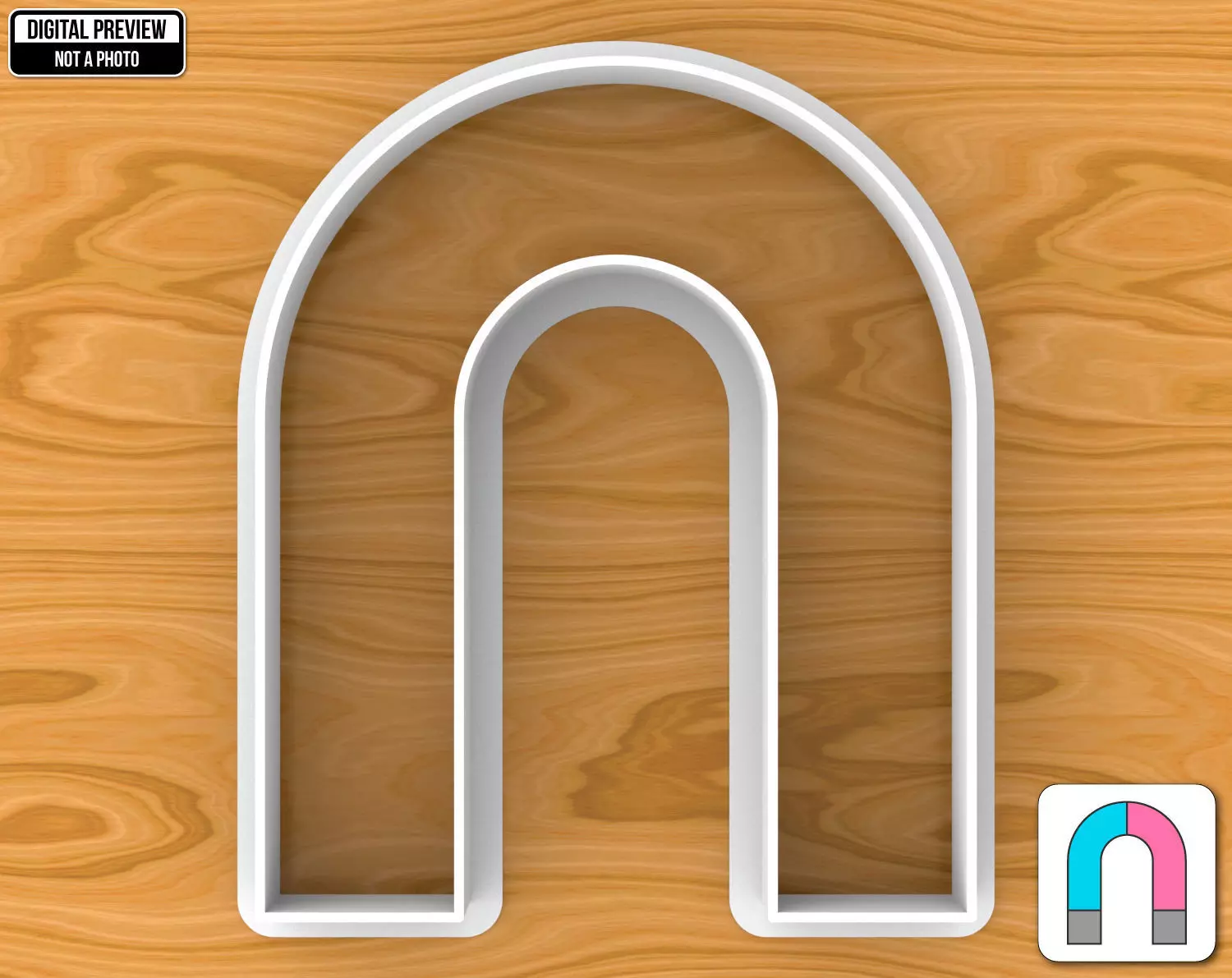 High Arch or U Shaped Magnet Cookie Cutter 3D print model