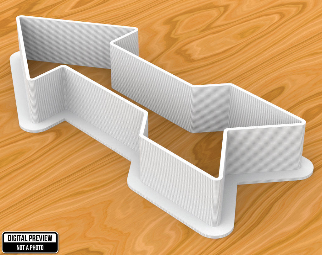 Arrow Cookie Cutter 3D print model_1