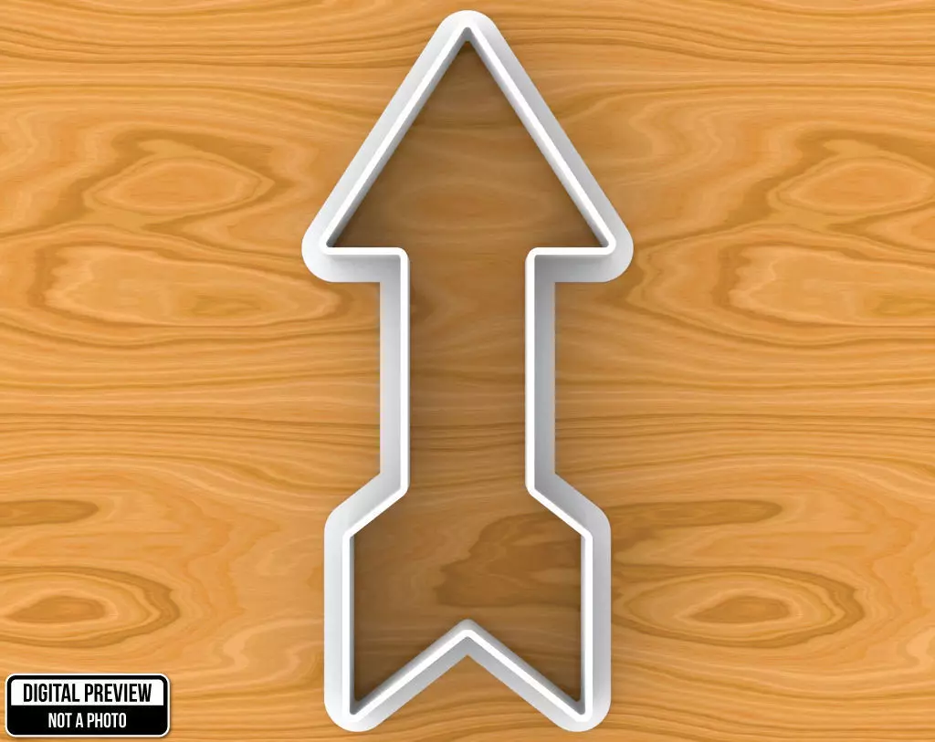 Arrow Cookie Cutter 3D print model_0