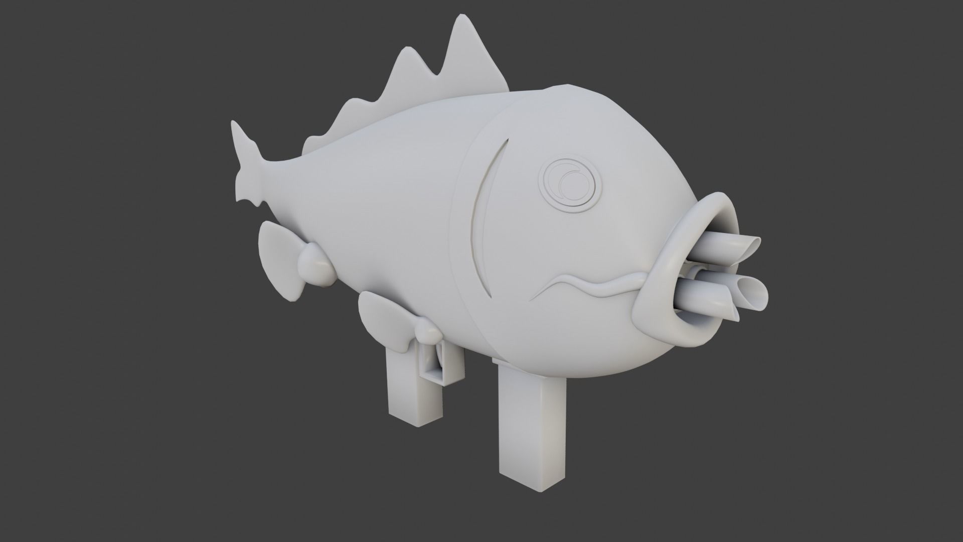 Fish Rocket Launcher Free 3D model_1