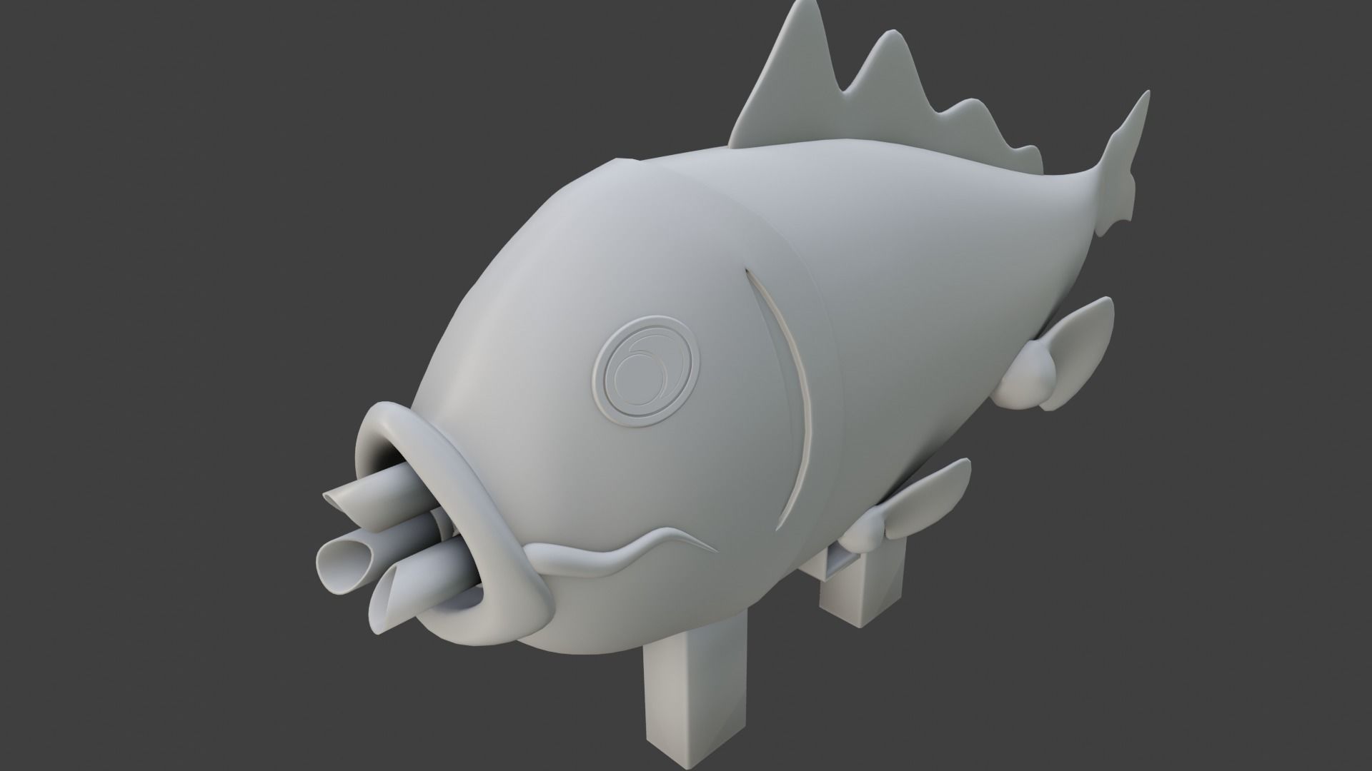 Fish Rocket Launcher Free 3D model_2