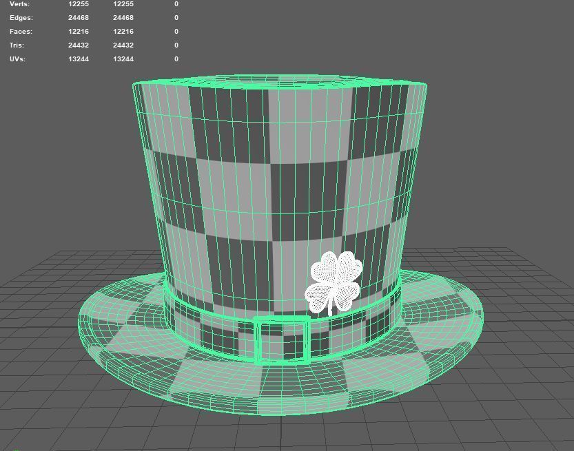 Leprechaun St Patricks Day Hat 3D model_3