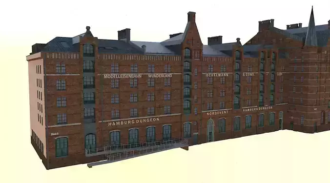 Speicherstadt Hamburg Block D 3D model