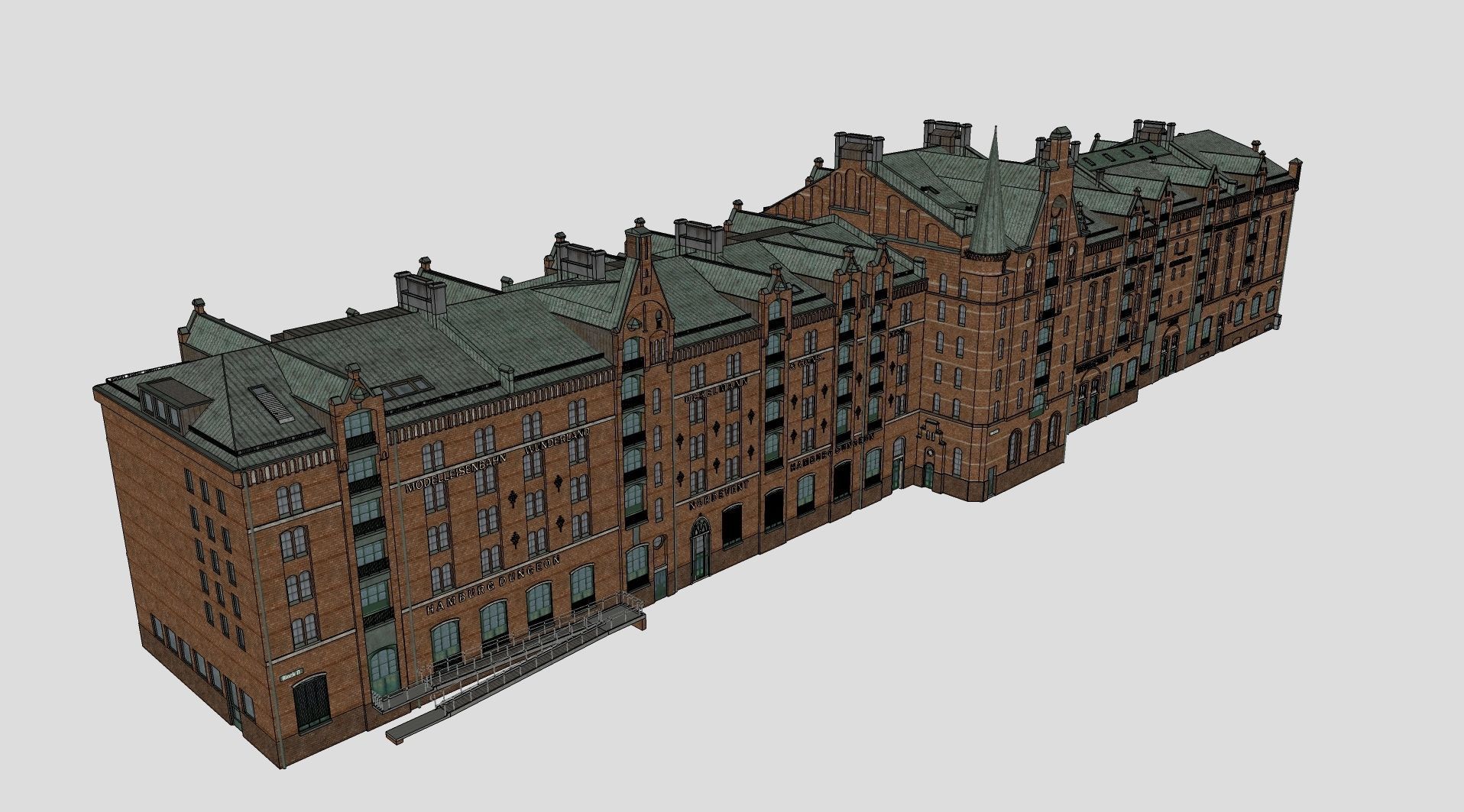 Speicherstadt Hamburg Block D 3D model_6