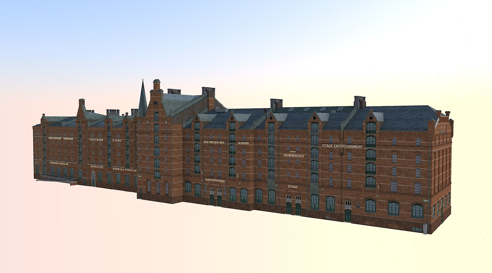 Speicherstadt Hamburg Block D 3D model_2
