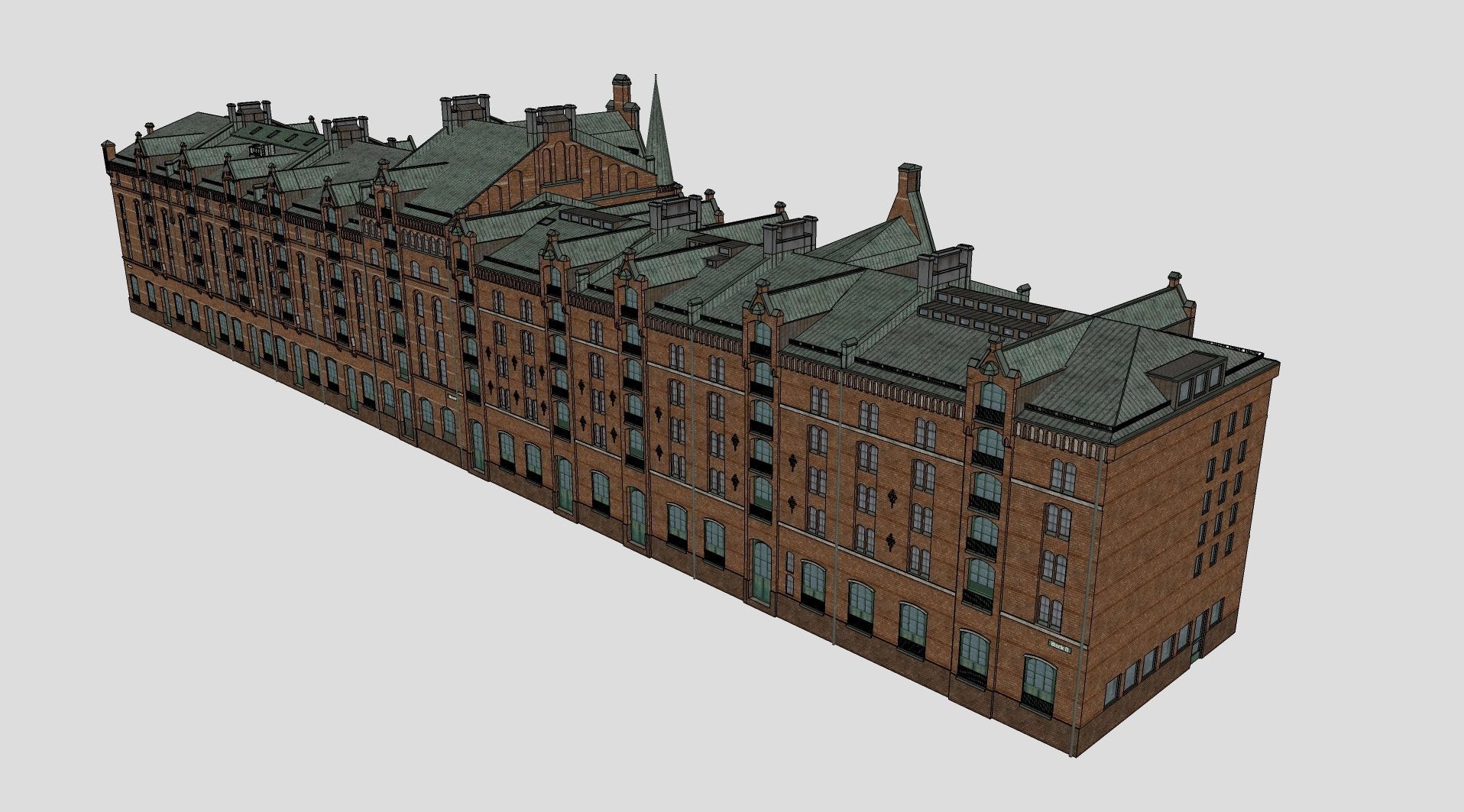 Speicherstadt Hamburg Block D 3D model_7