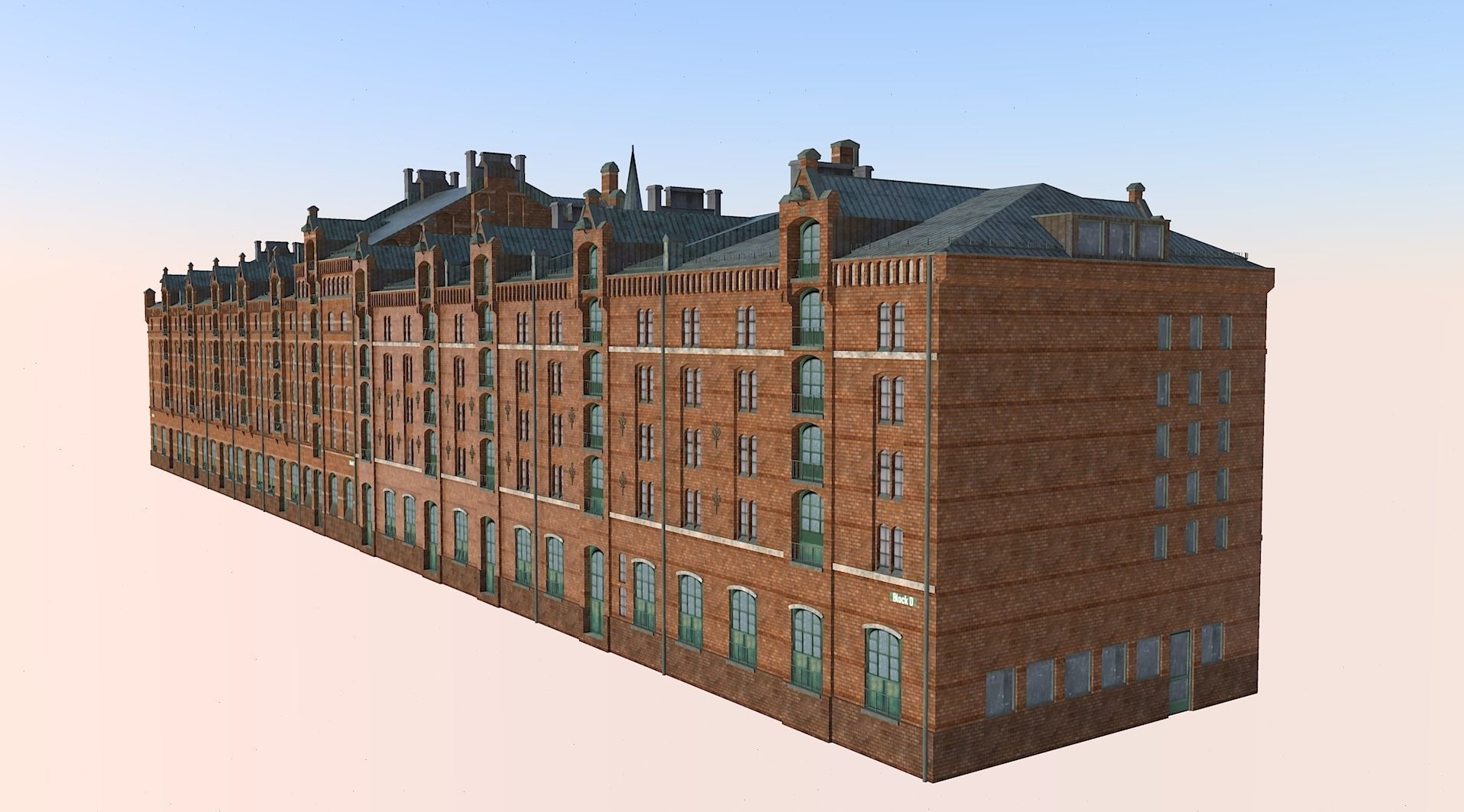 Speicherstadt Hamburg Block D 3D model_4