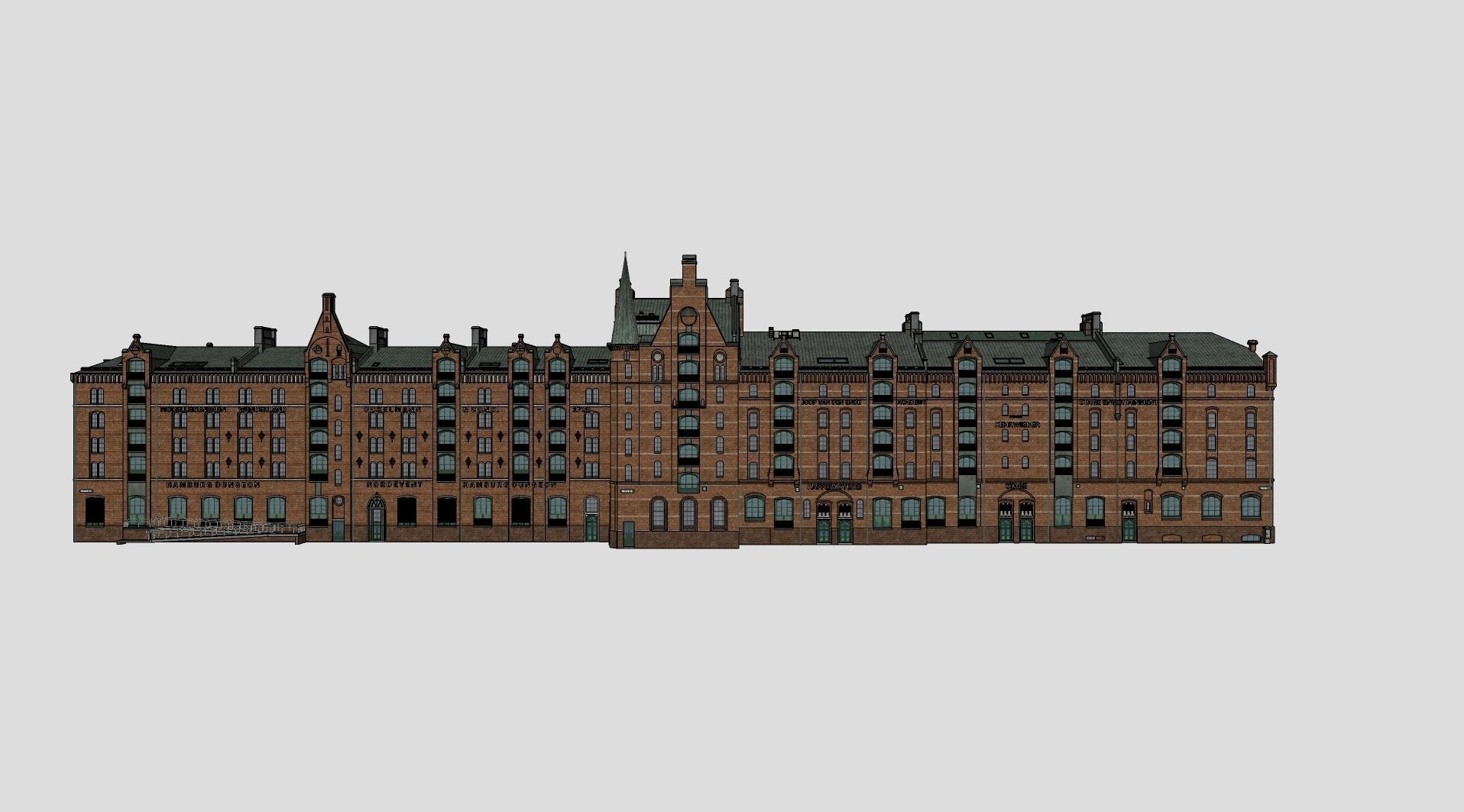 Speicherstadt Hamburg Block D 3D model_8