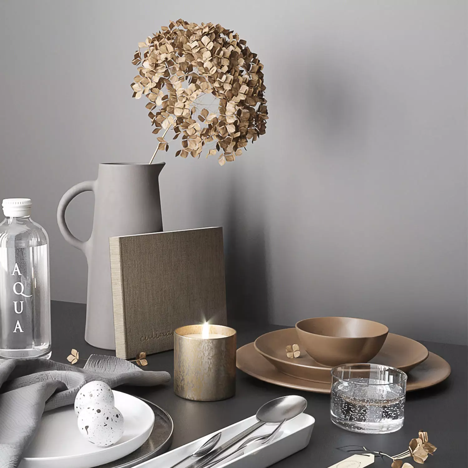 Minimalist tableware 3D model_0