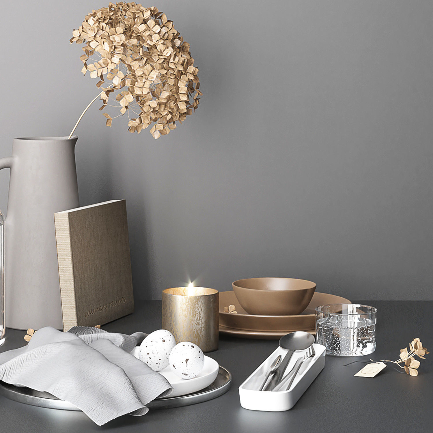 Minimalist tableware 3D model_3