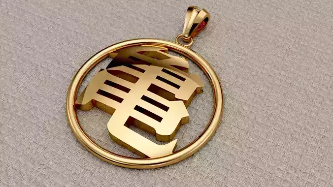Kame kanji pendant 3D print model