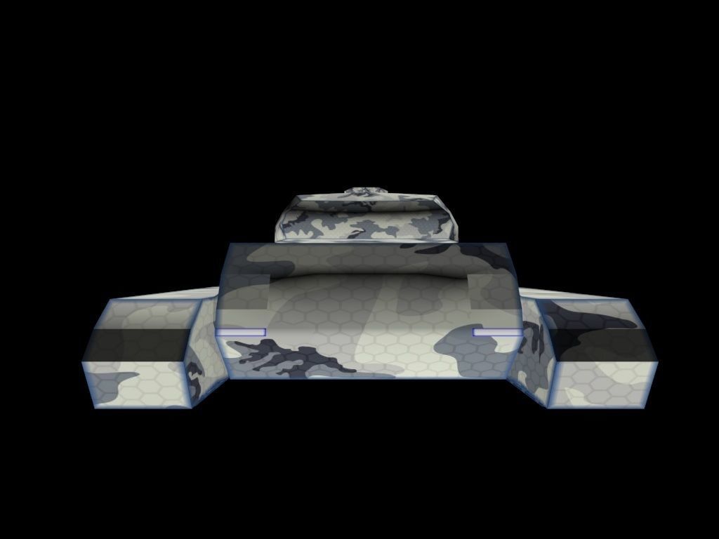 Tank Phantom Low-poly 3D model_2