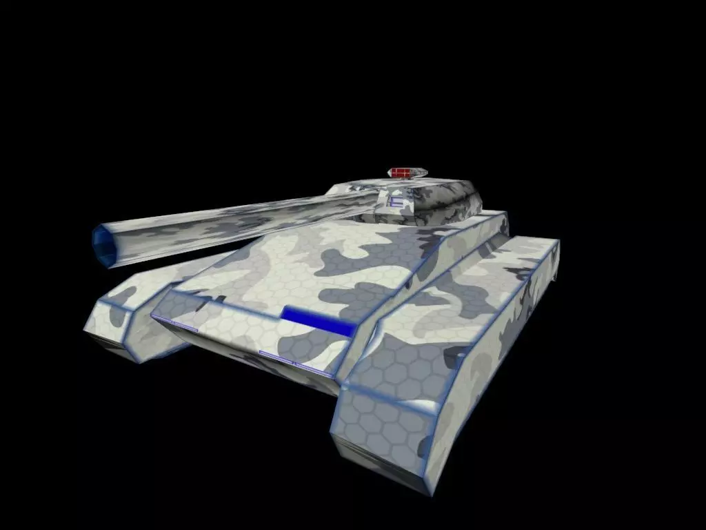 Tank Phantom Low-poly 3D model_0