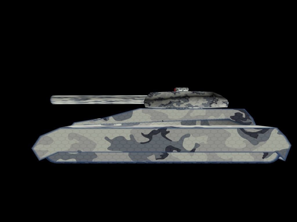 Tank Phantom Low-poly 3D model_3