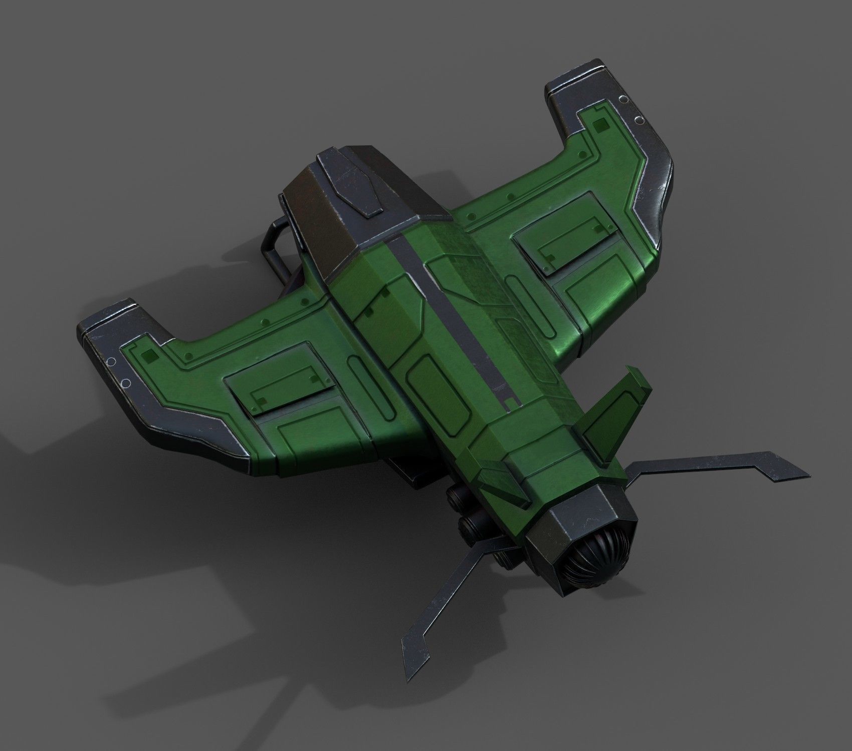 Spaceship starship scifi space futuristic cyborg Generic  Low-poly 3D model_5