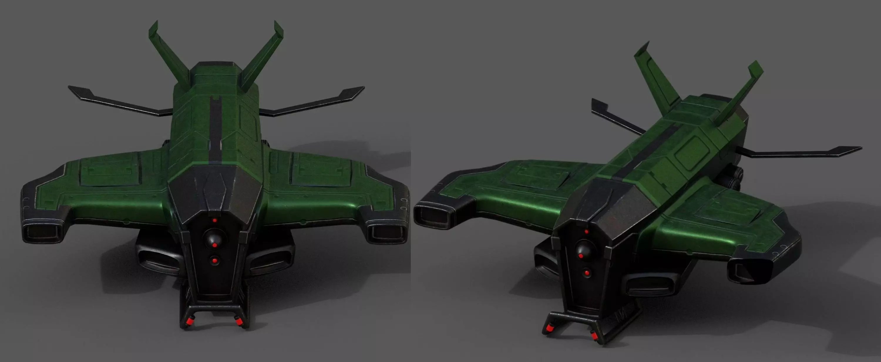 Spaceship starship scifi space futuristic cyborg Generic  Low-poly 3D model_0