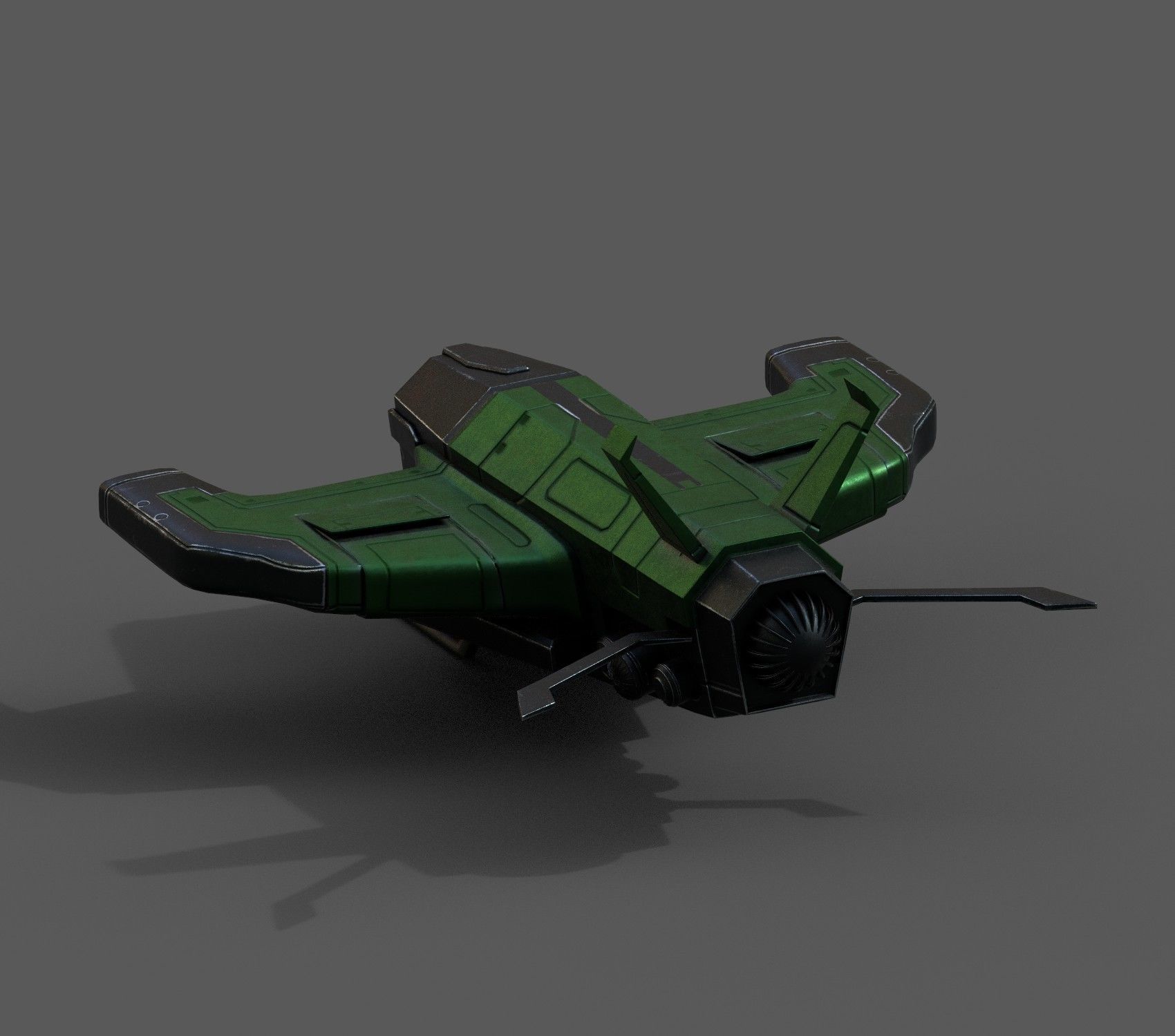 Spaceship starship scifi space futuristic cyborg Generic  Low-poly 3D model_6
