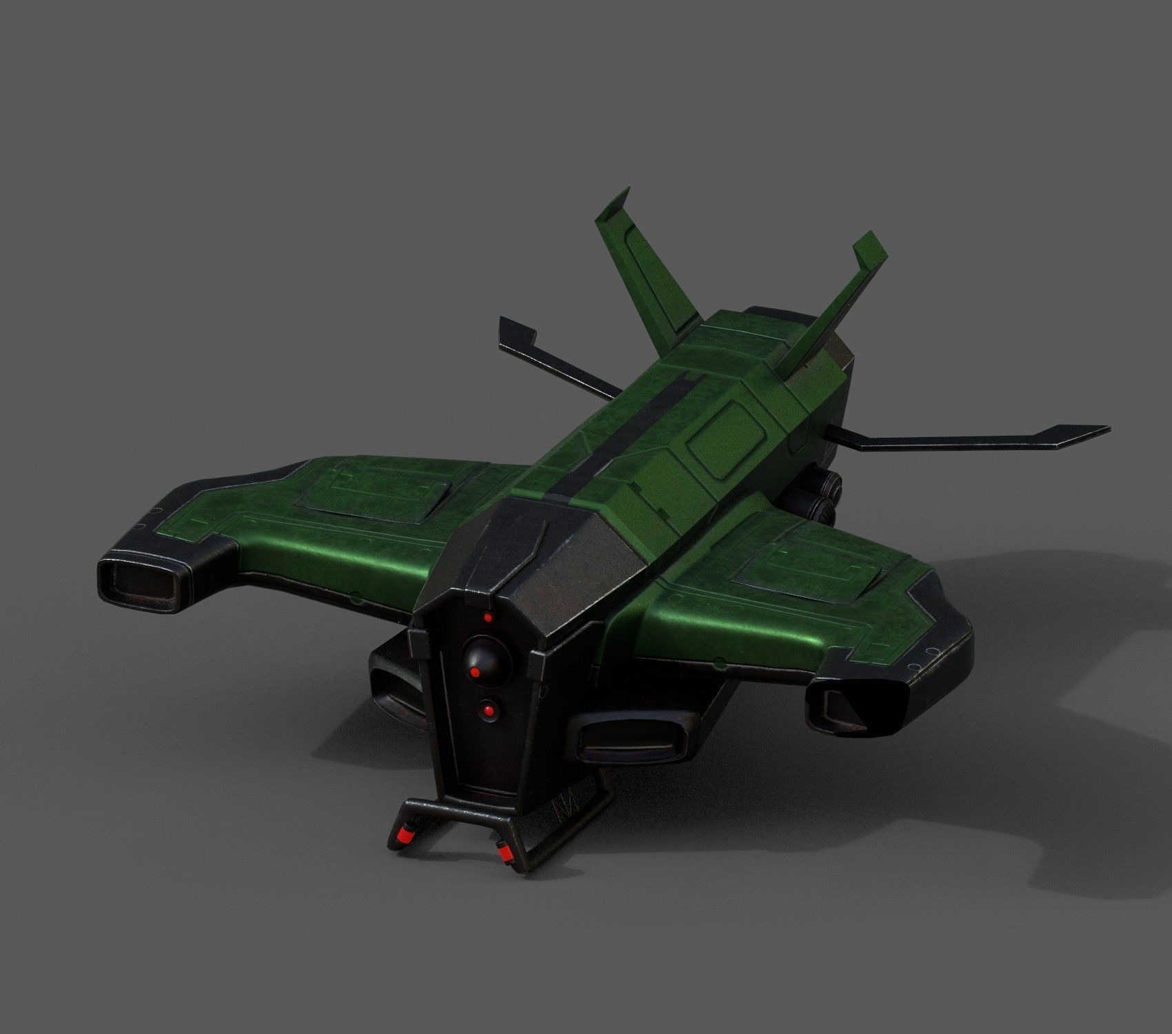 Spaceship starship scifi space futuristic cyborg Generic  Low-poly 3D model_3