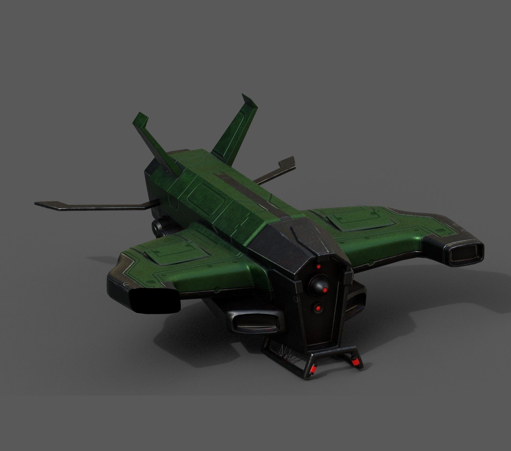 Spaceship starship scifi space futuristic cyborg Generic  Low-poly 3D model_2