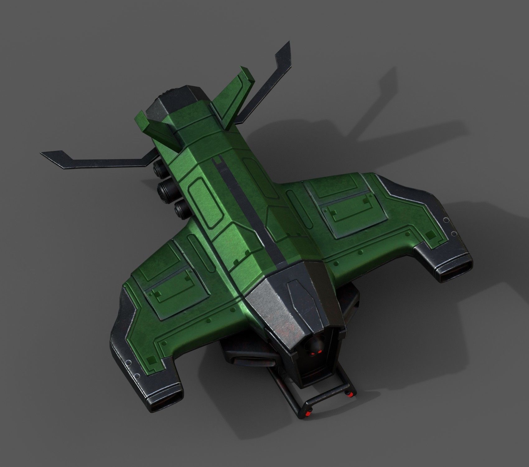 Spaceship starship scifi space futuristic cyborg Generic  Low-poly 3D model_4