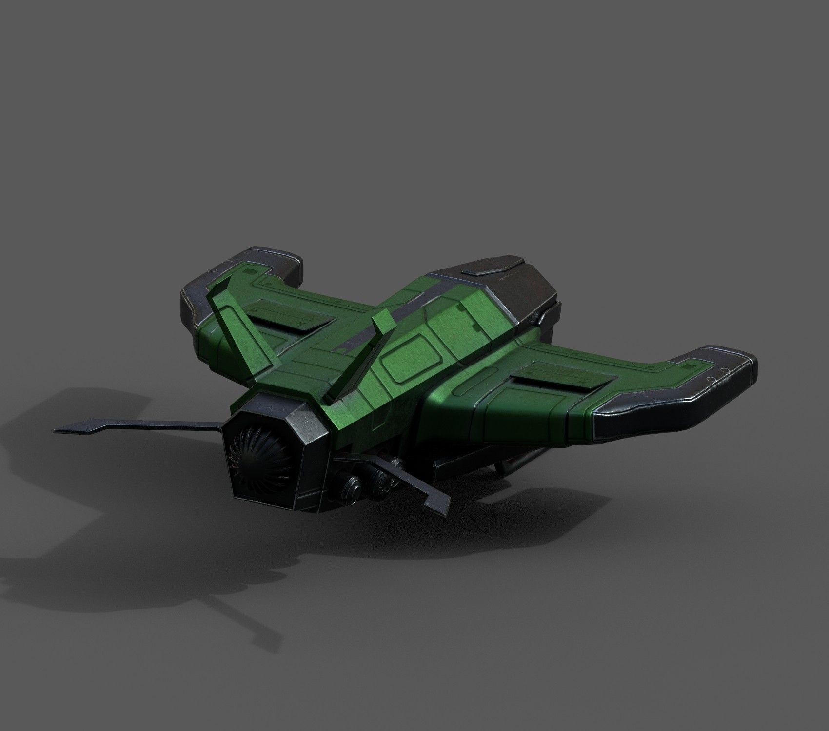 Spaceship starship scifi space futuristic cyborg Generic  Low-poly 3D model_7