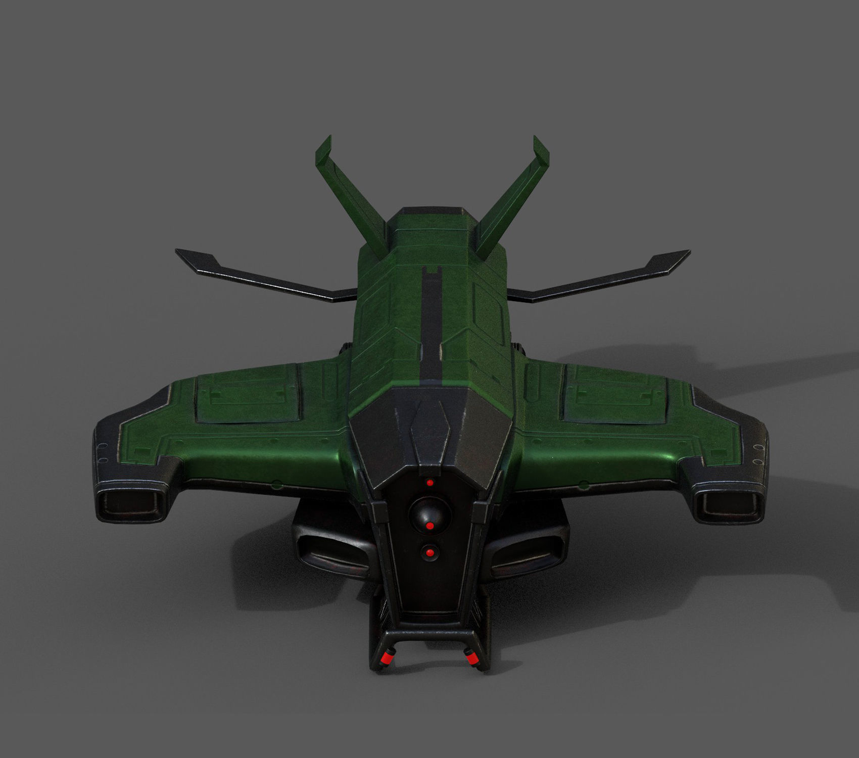 Spaceship starship scifi space futuristic cyborg Generic  Low-poly 3D model_1