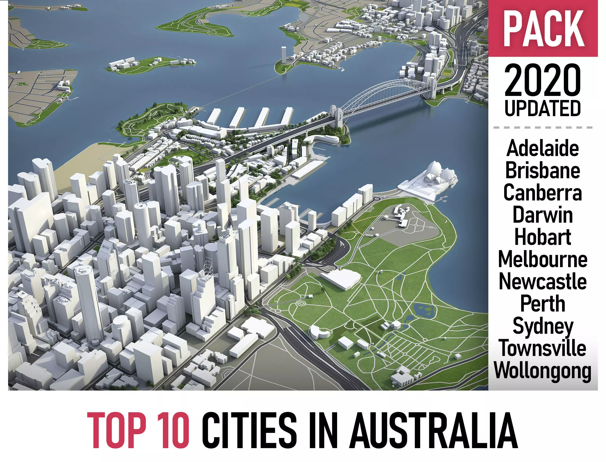 Top 10 Cities in Australia 3D Model Collection_0